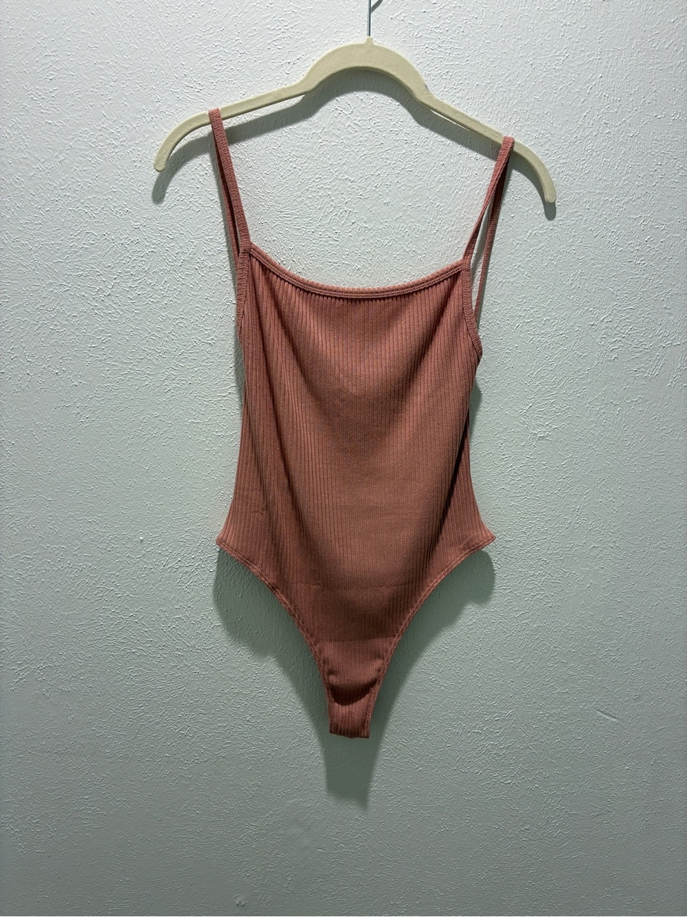 Whimsy + Row Dusty Rose Ribbed Tank Bodysuit
